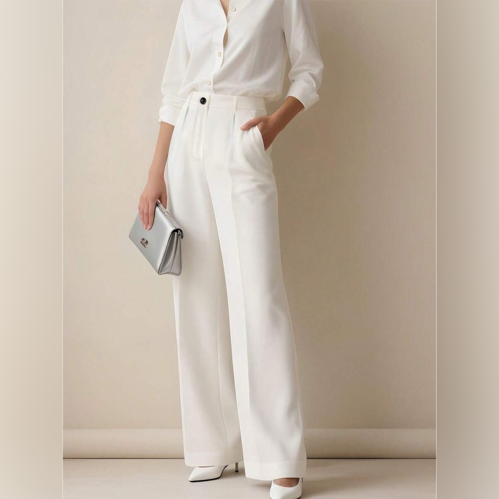 High-Waisted Wide Leg Pants - Picture 3 of 14